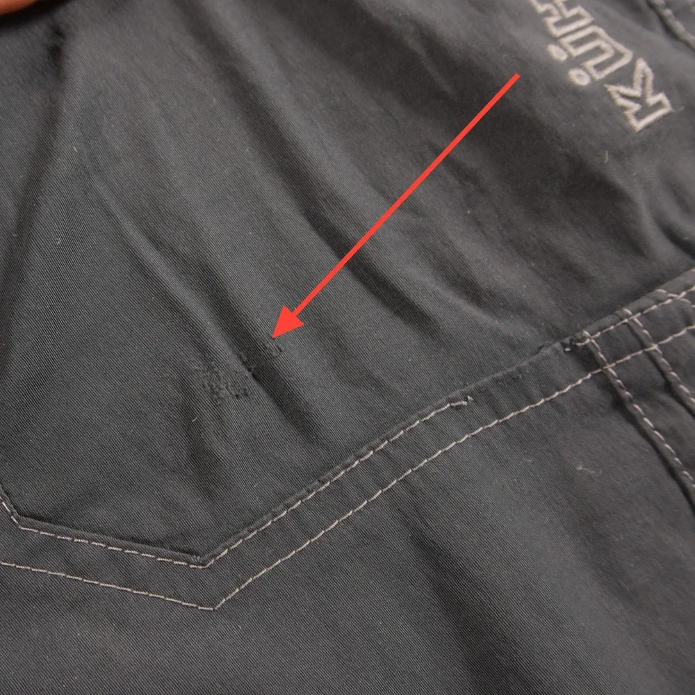 KUHL Renegade Cargo Men Shorts 36 Gray Utility Nylon Stretch Hiking Outdoor Work